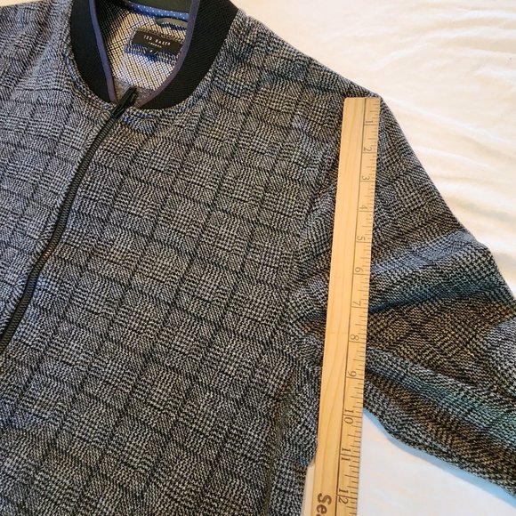 Ted Baker London, "Who Cares, Win", Full Zip Texture Bomber Jacket, Size 5 - Picture 15 of 16